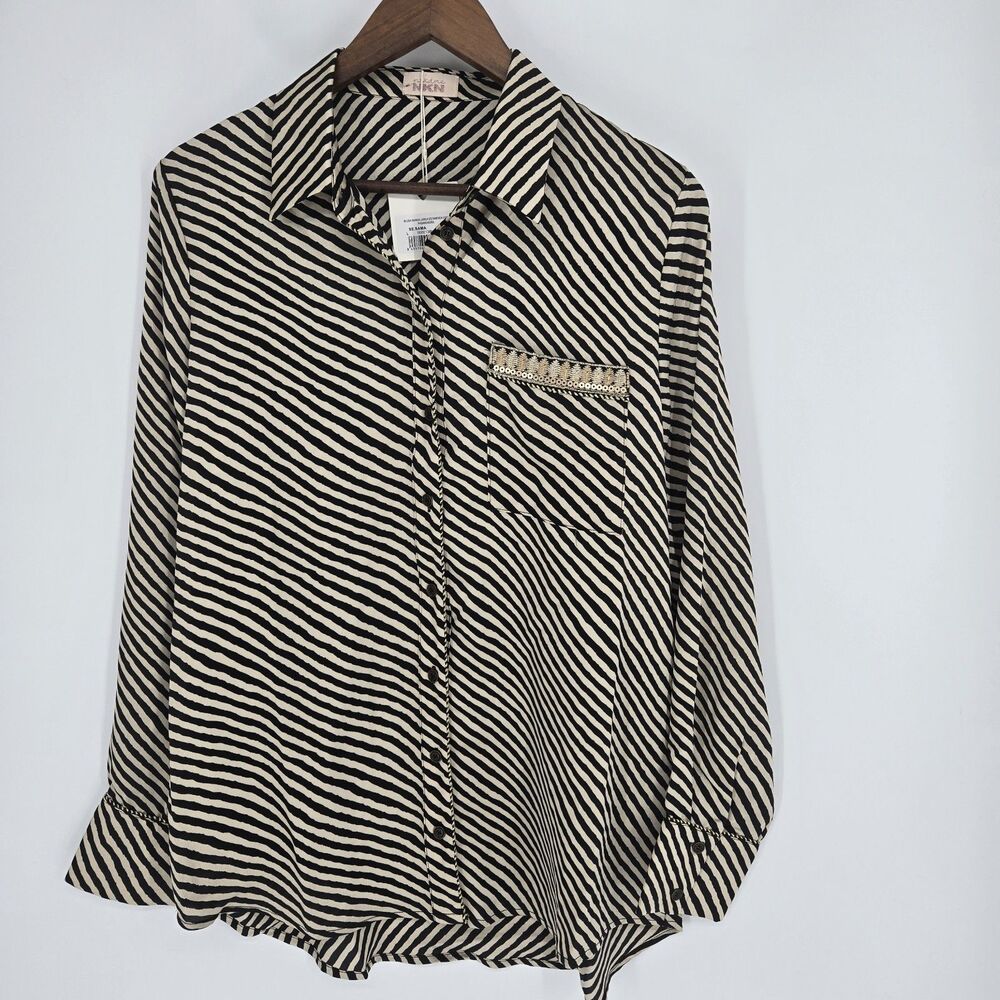 NWT Nekane Stripe Top Large Boho Glam Festival